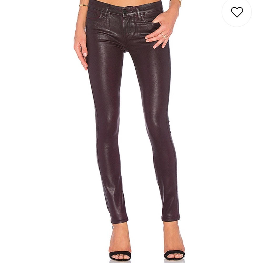 NWT Paige coated ultra skinny stretch jeans plum24